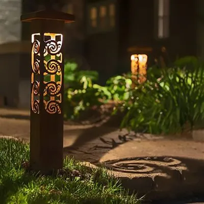 Família de diferents formes de bollard d'acer Corten
